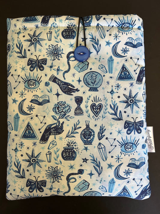 Blue Mystical Symbols padded book/tablet sleeve