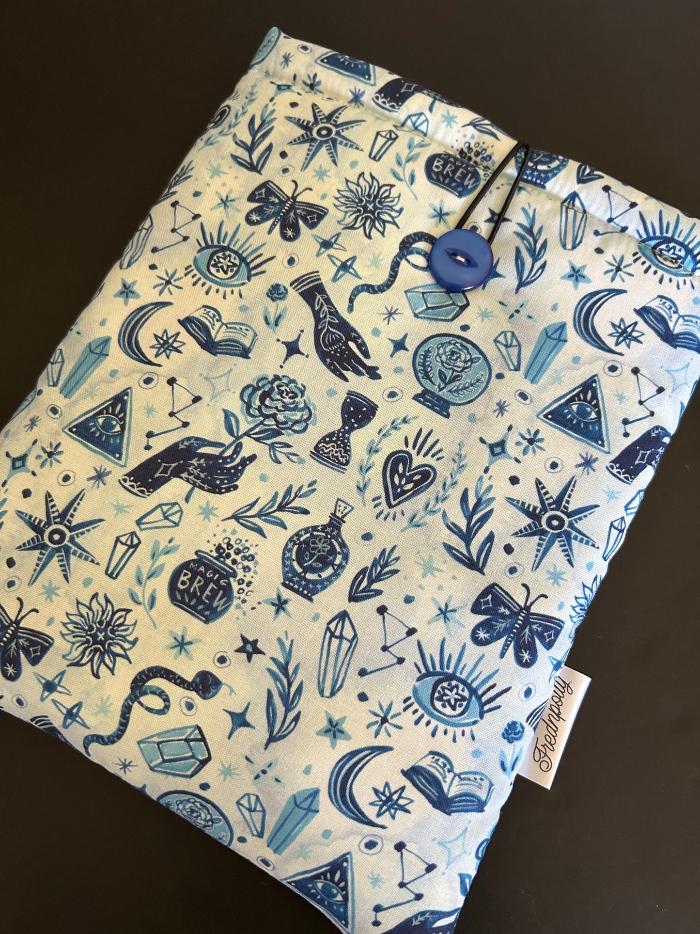 Blue Mystical Symbols padded book/tablet sleeve