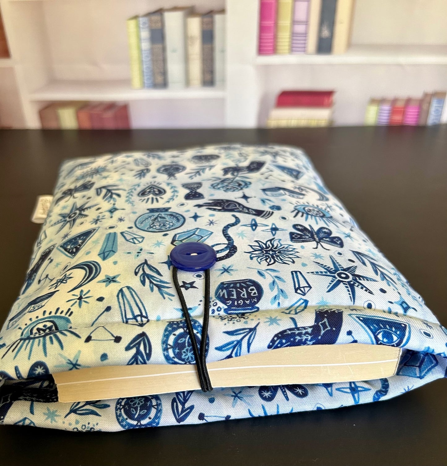 Blue Mystical Symbols padded book/tablet sleeve