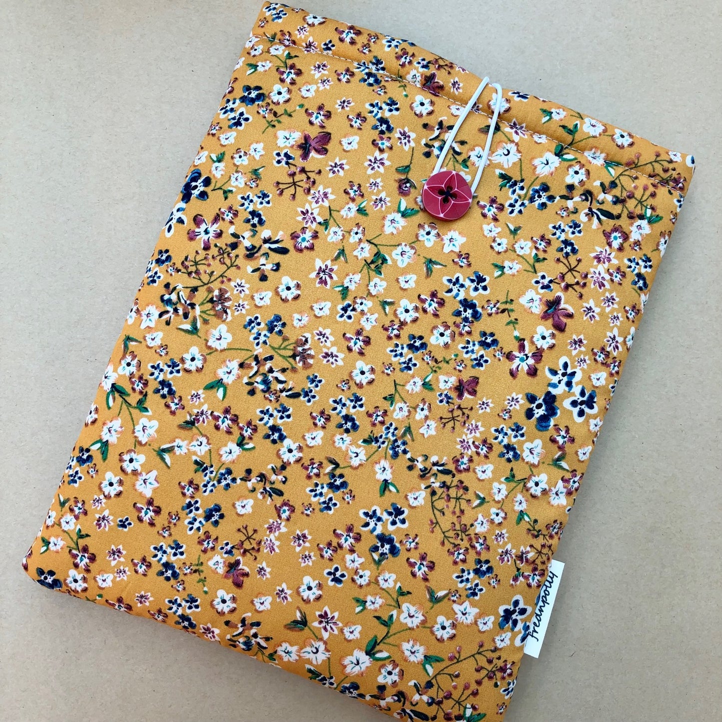 Yellow Country Floral padded book/tablet sleeve