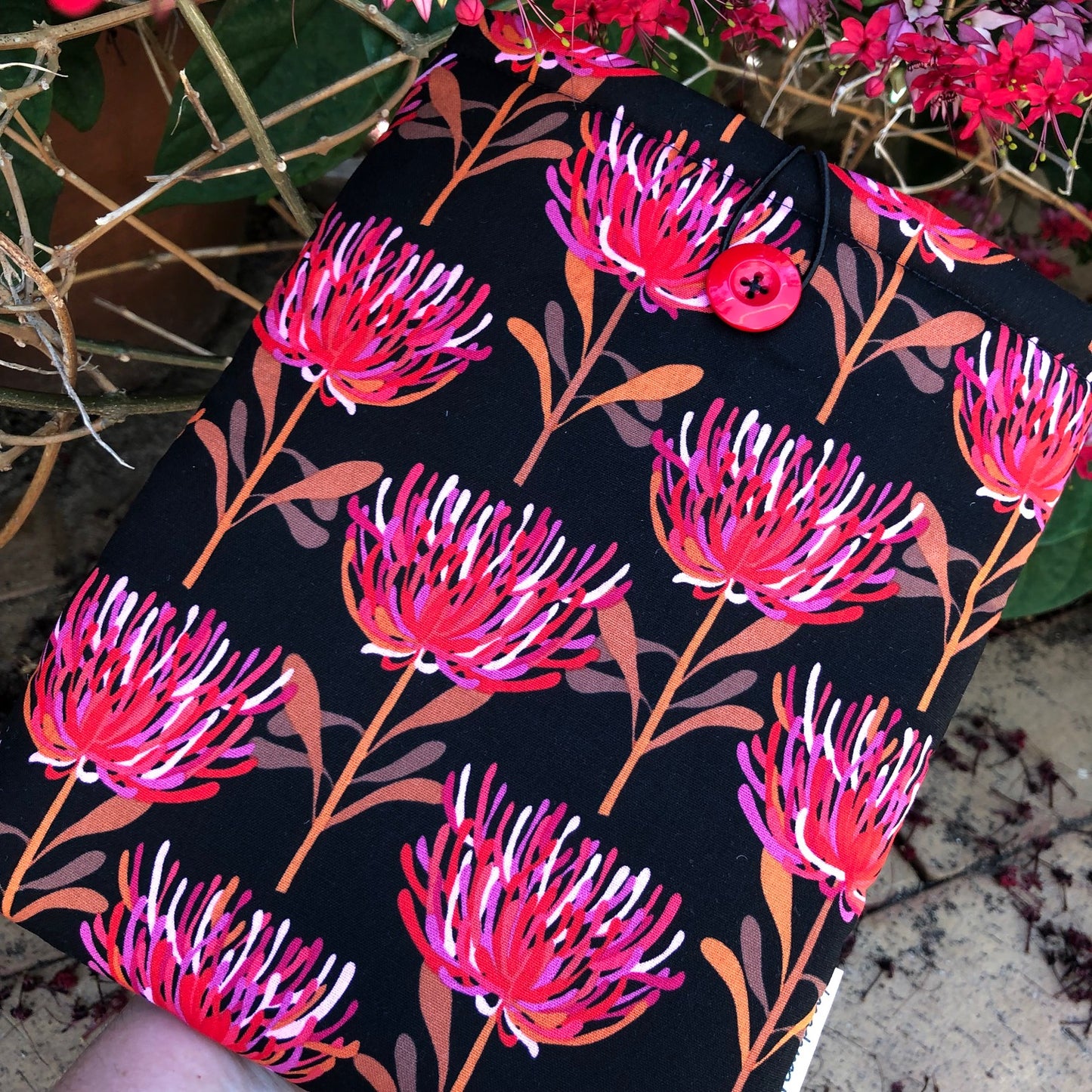 Waratah Floral padded book/tablet sleeve