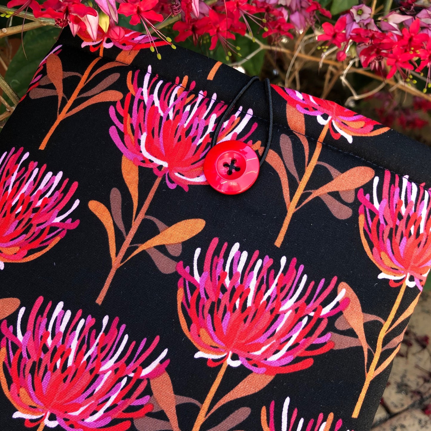 Waratah Floral padded book/tablet sleeve