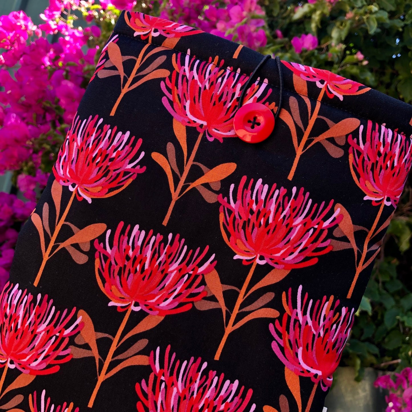 Waratah Floral padded book/tablet sleeve