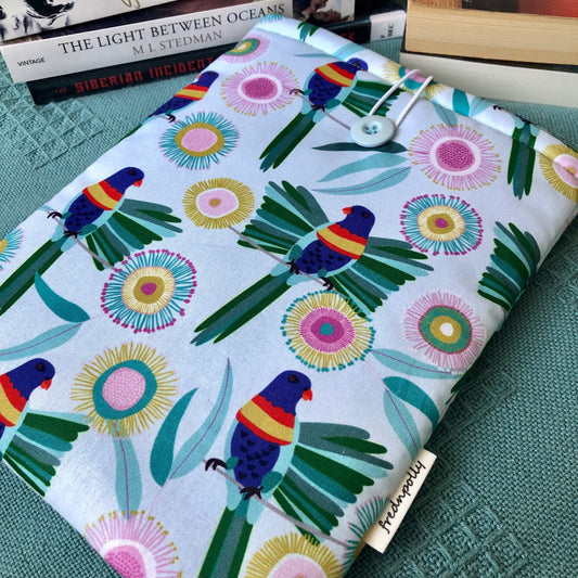 Parrot Tropical Floral padded book/tablet sleeve