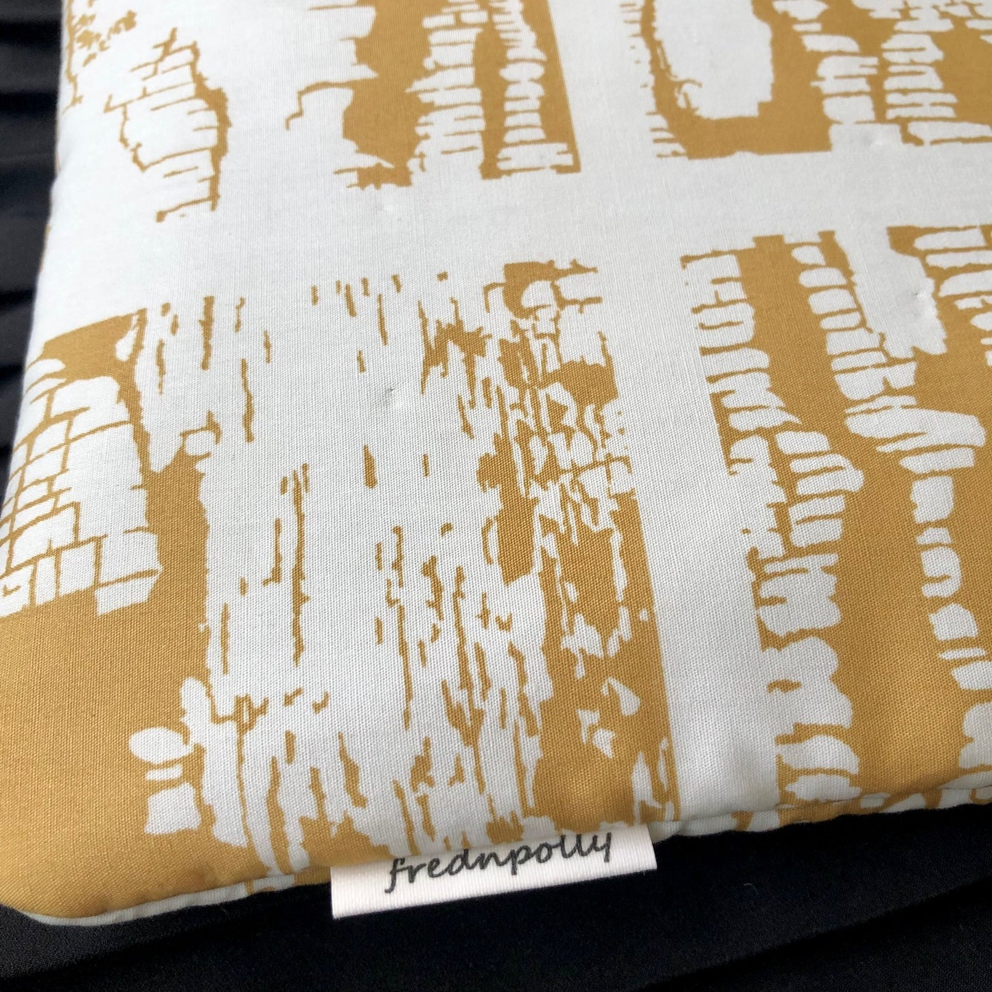 Mustard Yellow Grunge padded book/tablet sleeve