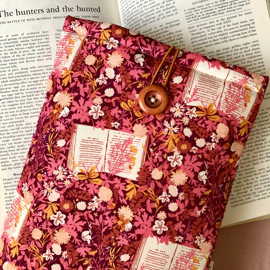 Book Lover Floral padded book/tablet sleeve