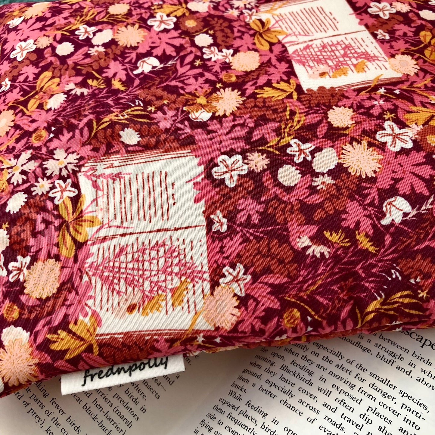 Book Lover Floral padded book/tablet sleeve