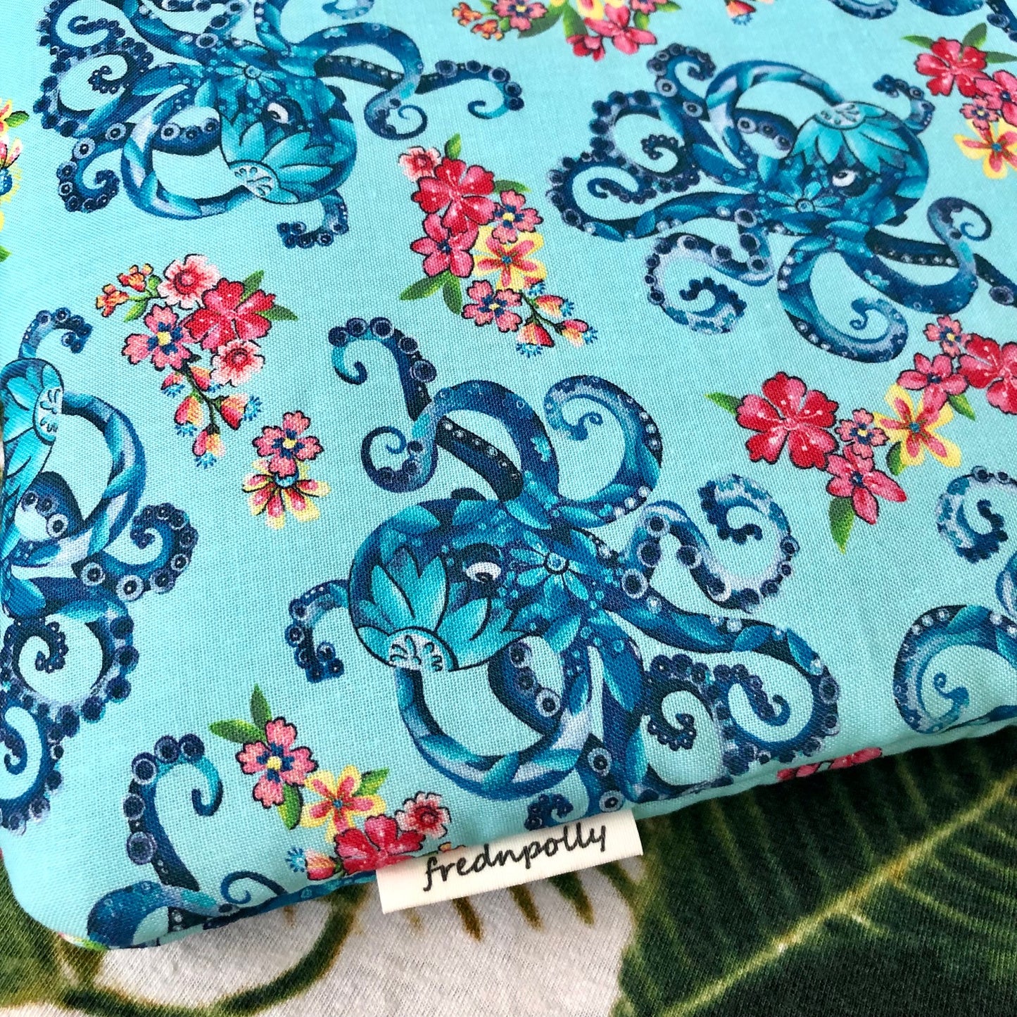 Floral Octopus Tropical padded book/tablet sleeve