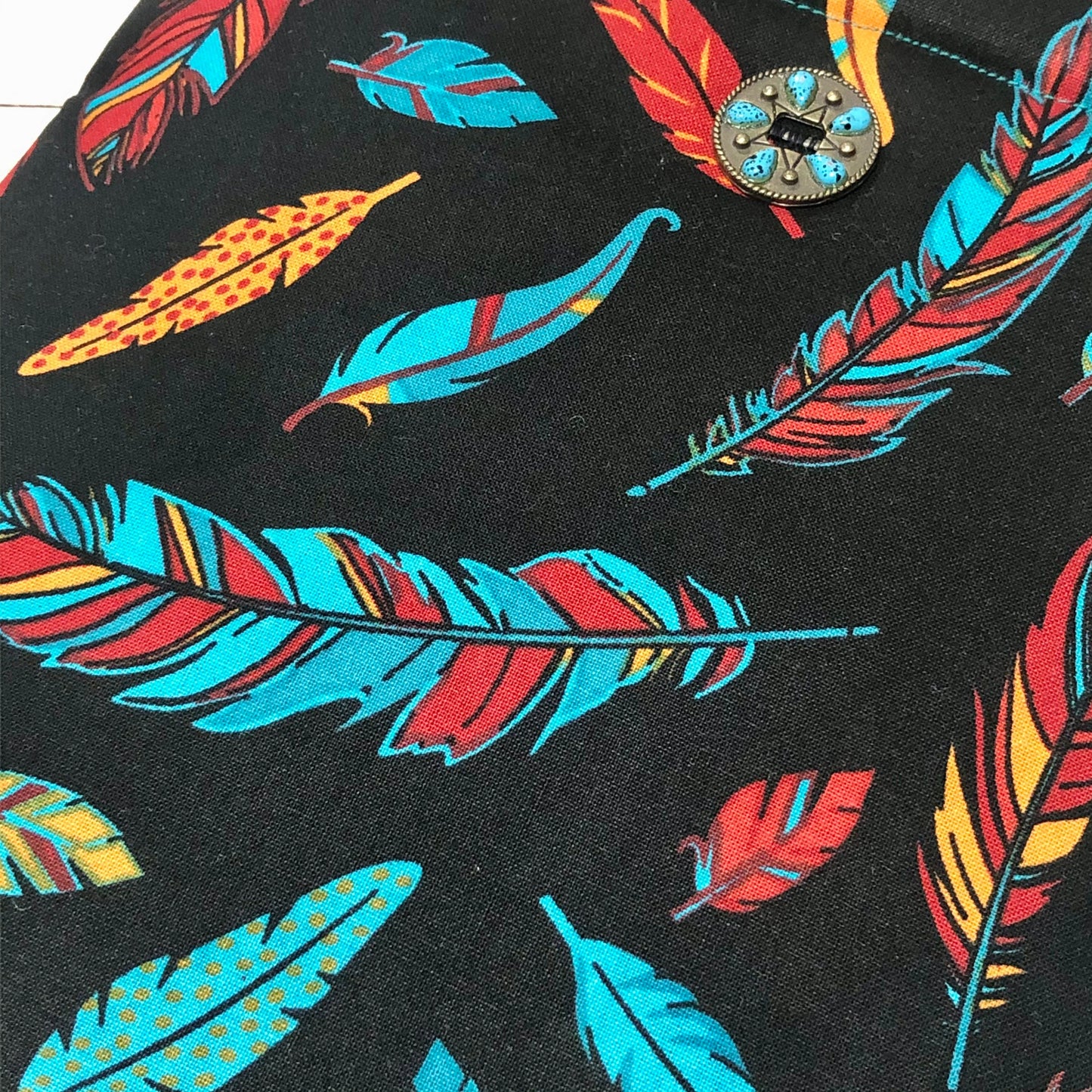 Turquoise Feathers book/tablet sleeve