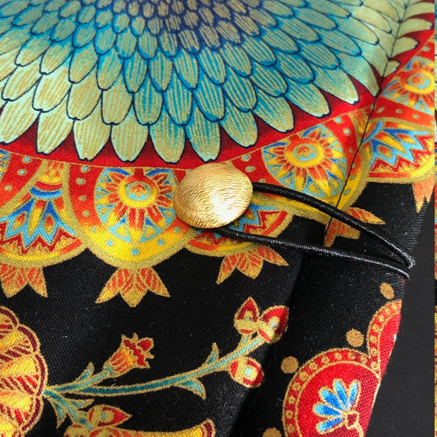 Ornate Gold and Teal padded book/tablet sleeve