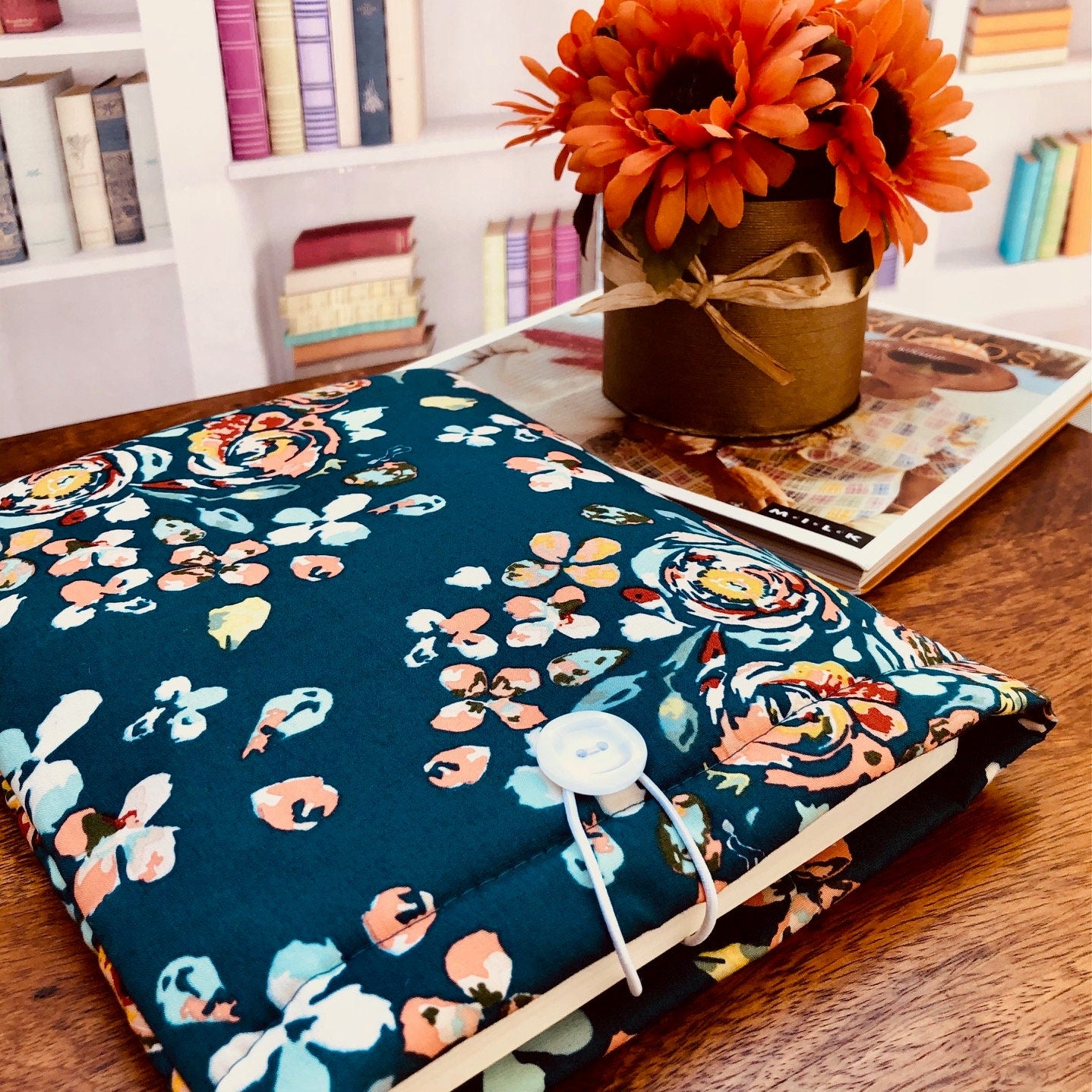 Abstract Coral Roses padded book/tablet sleeve