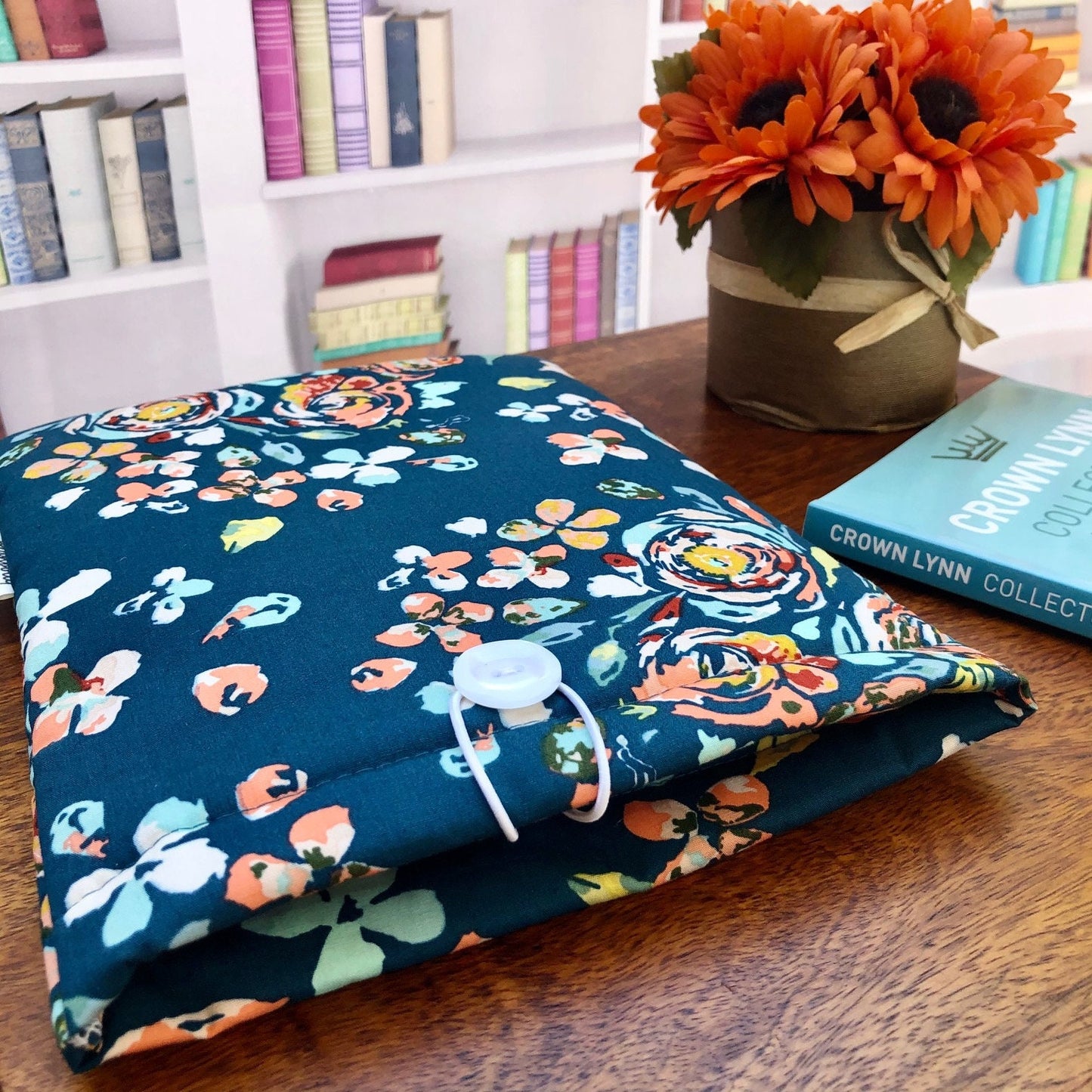 Abstract Coral Roses padded book/tablet sleeve