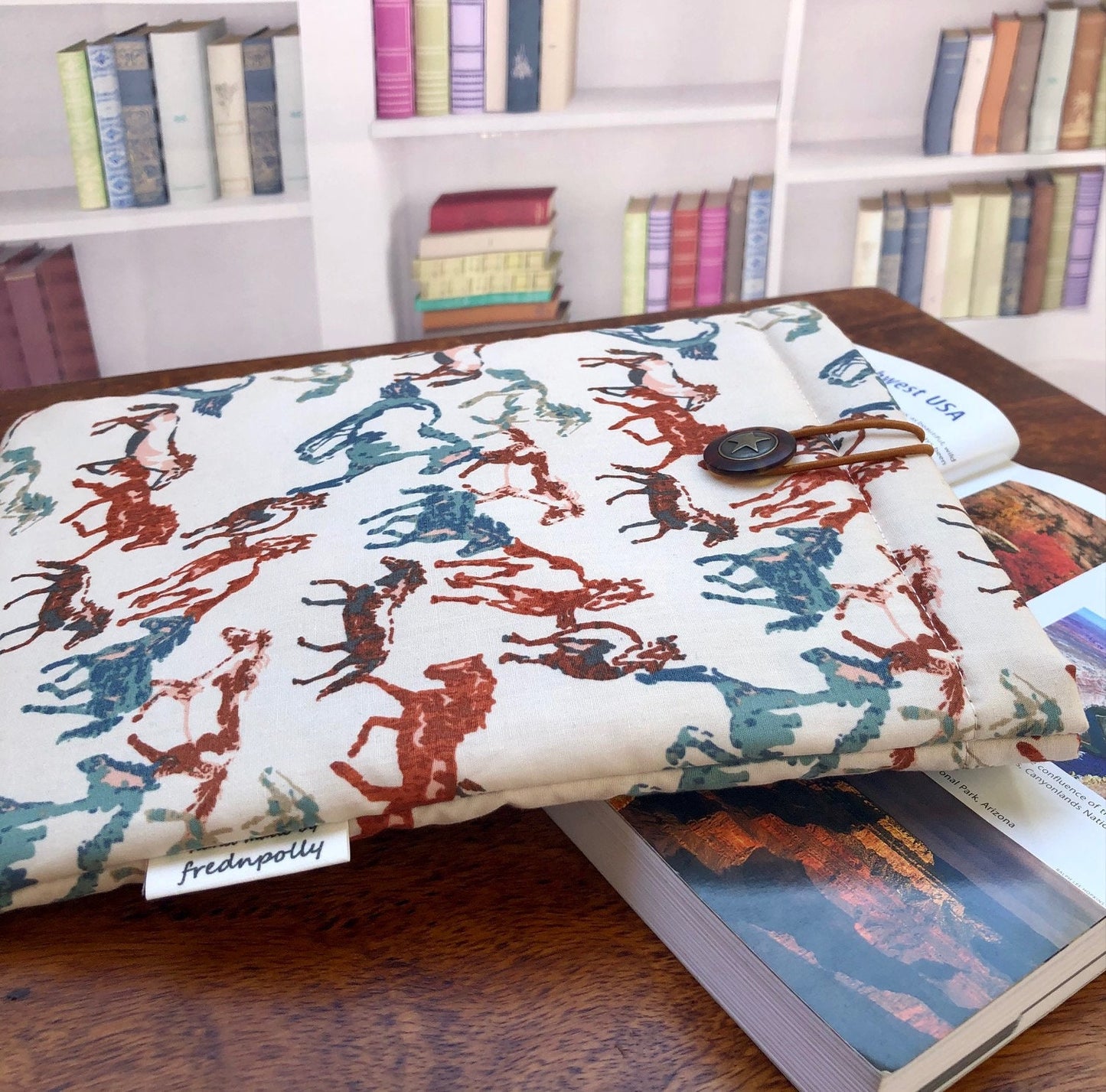 Painted Horses padded book/tablet sleeve