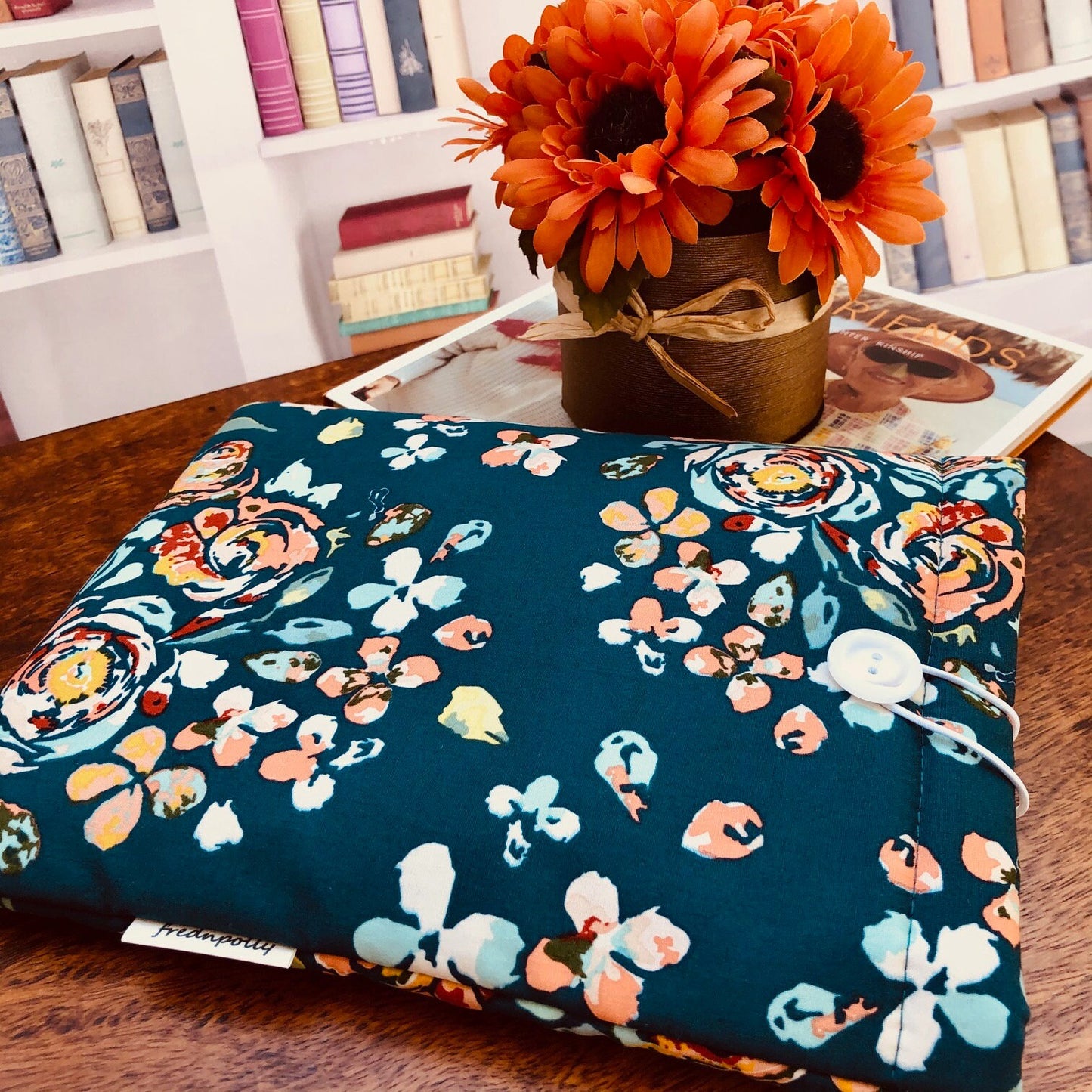 Abstract Coral Roses padded book/tablet sleeve