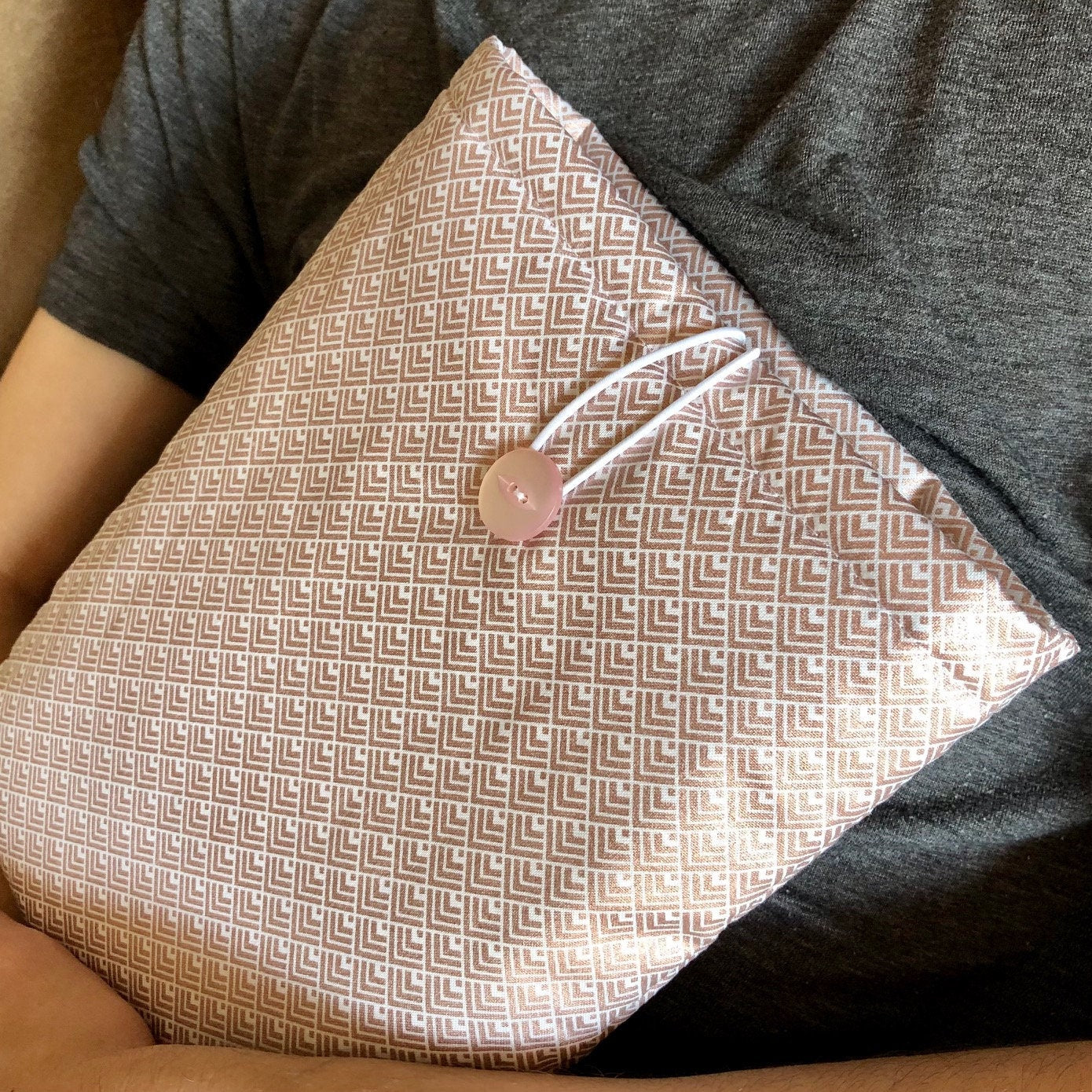 Blush Pink Shimmer Geometric padded book/tablet sleeve