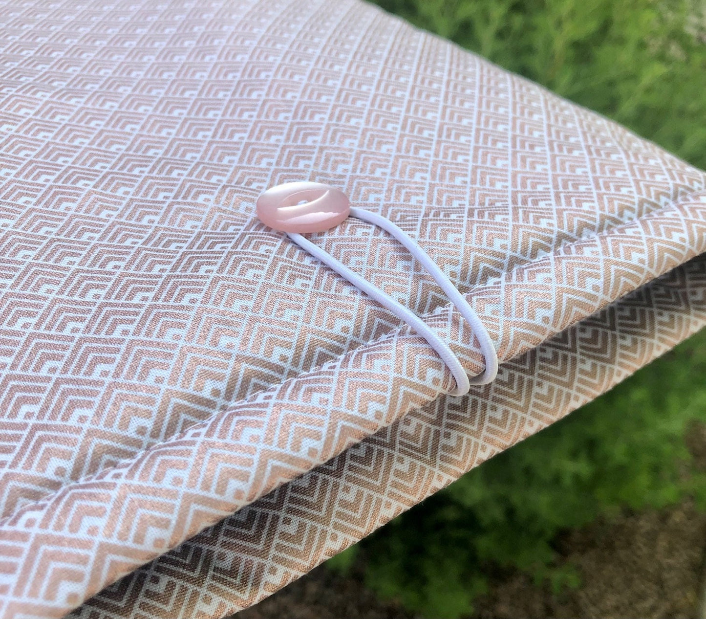 Blush Pink Shimmer Geometric padded book/tablet sleeve