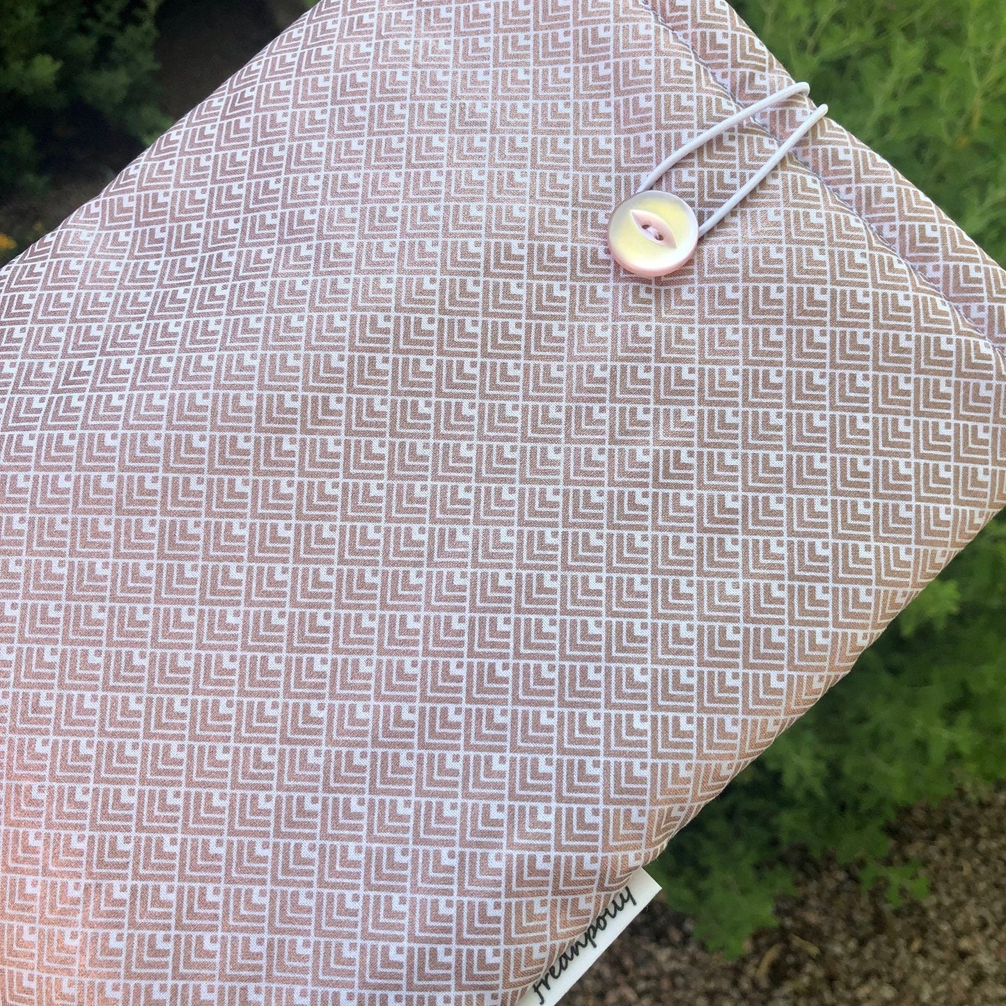 Blush Pink Shimmer Geometric padded book/tablet sleeve