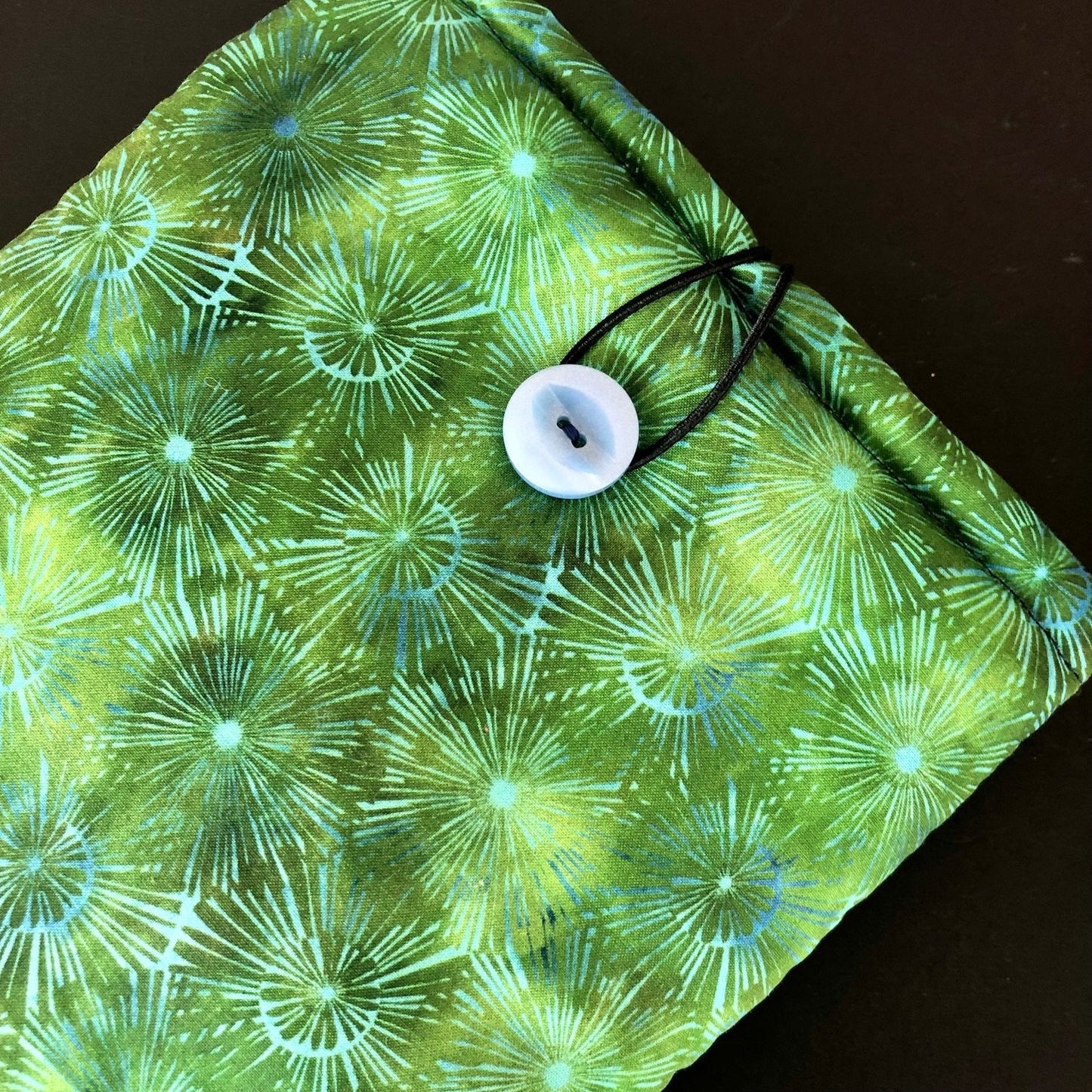 Blue and Green Batik padded book/tablet sleeve