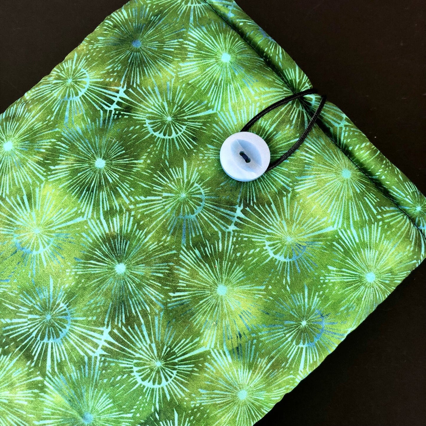 Blue and Green Batik padded book/tablet sleeve