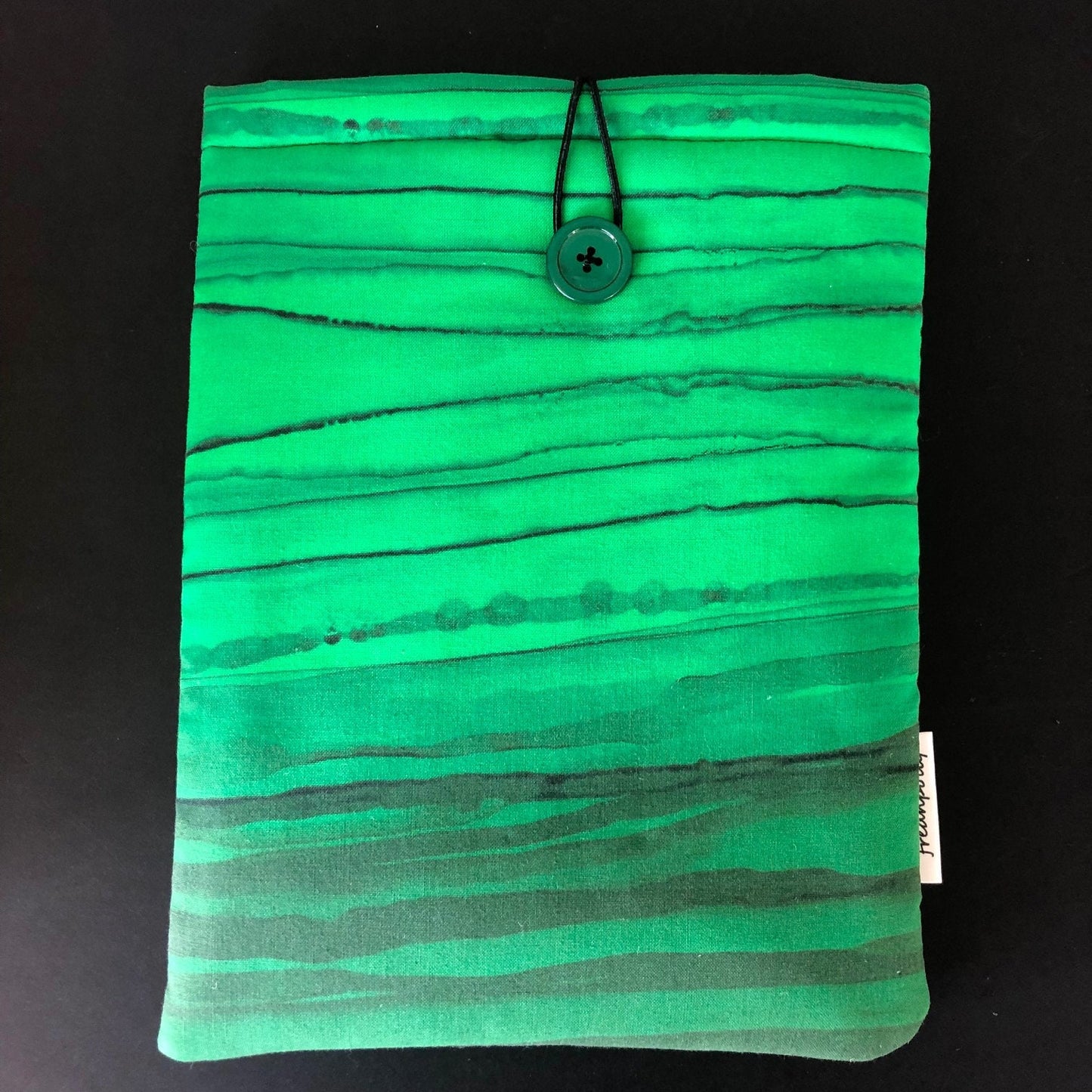 Emerald Green Abstract padded book/tablet sleeve