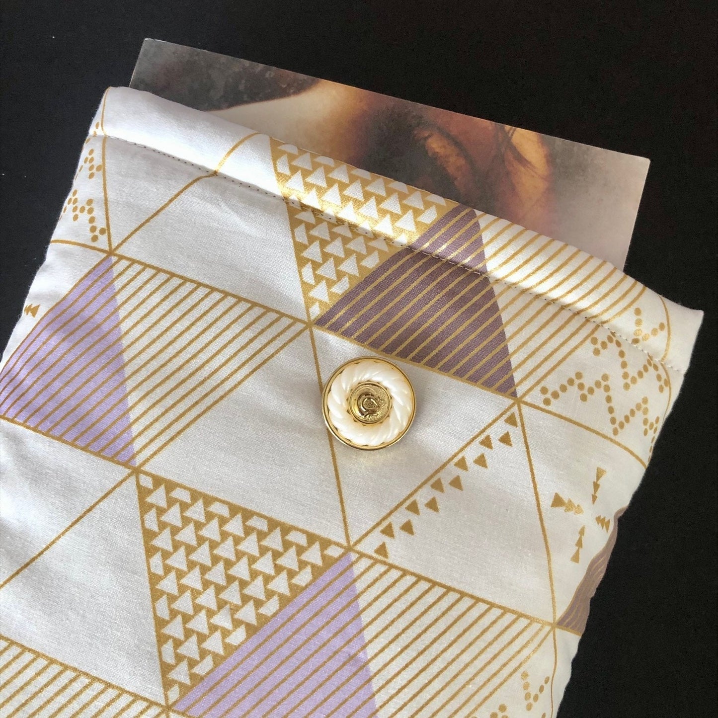 Gold and Purple Gilded padded book/tablet sleeve