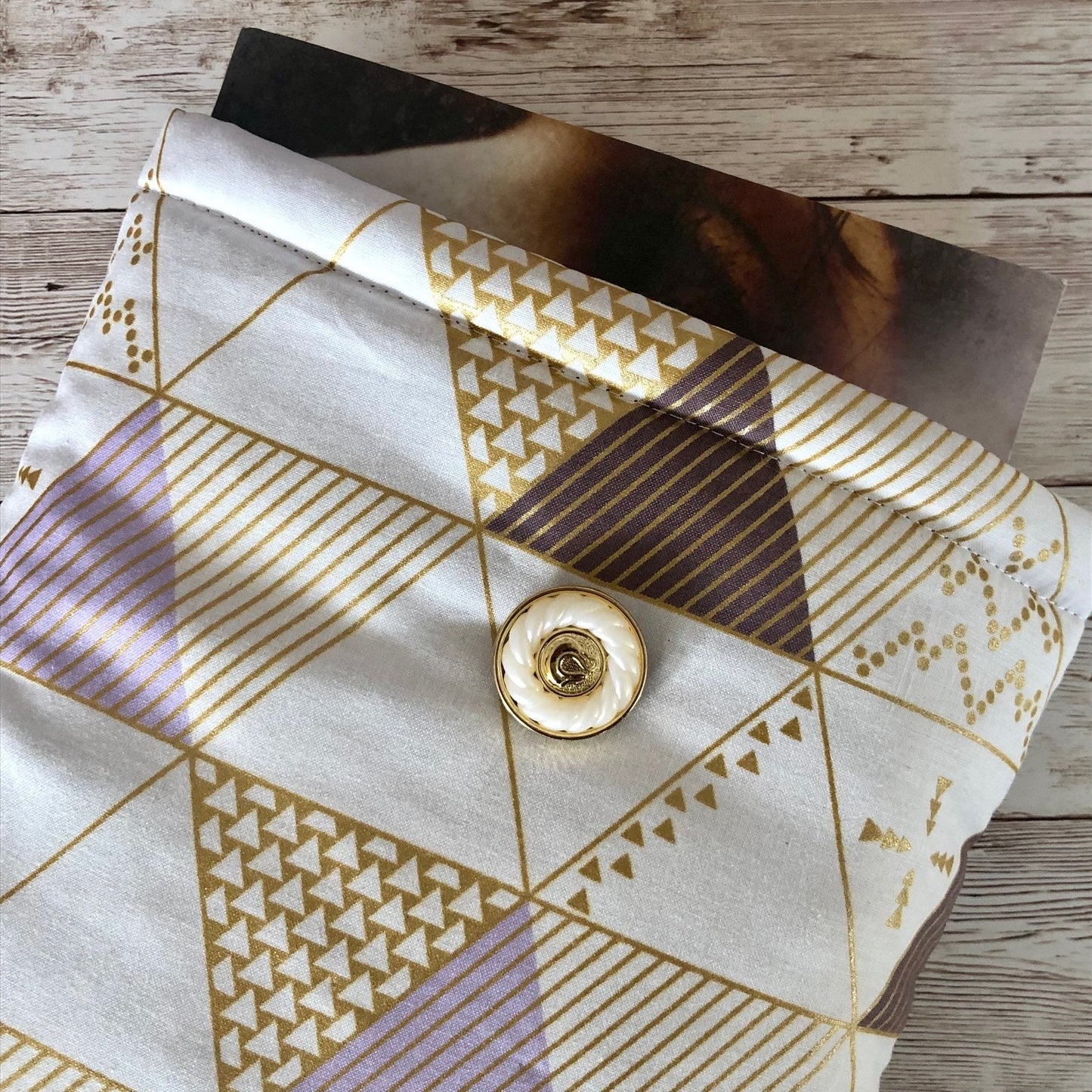 Gold and Purple Gilded padded book/tablet sleeve