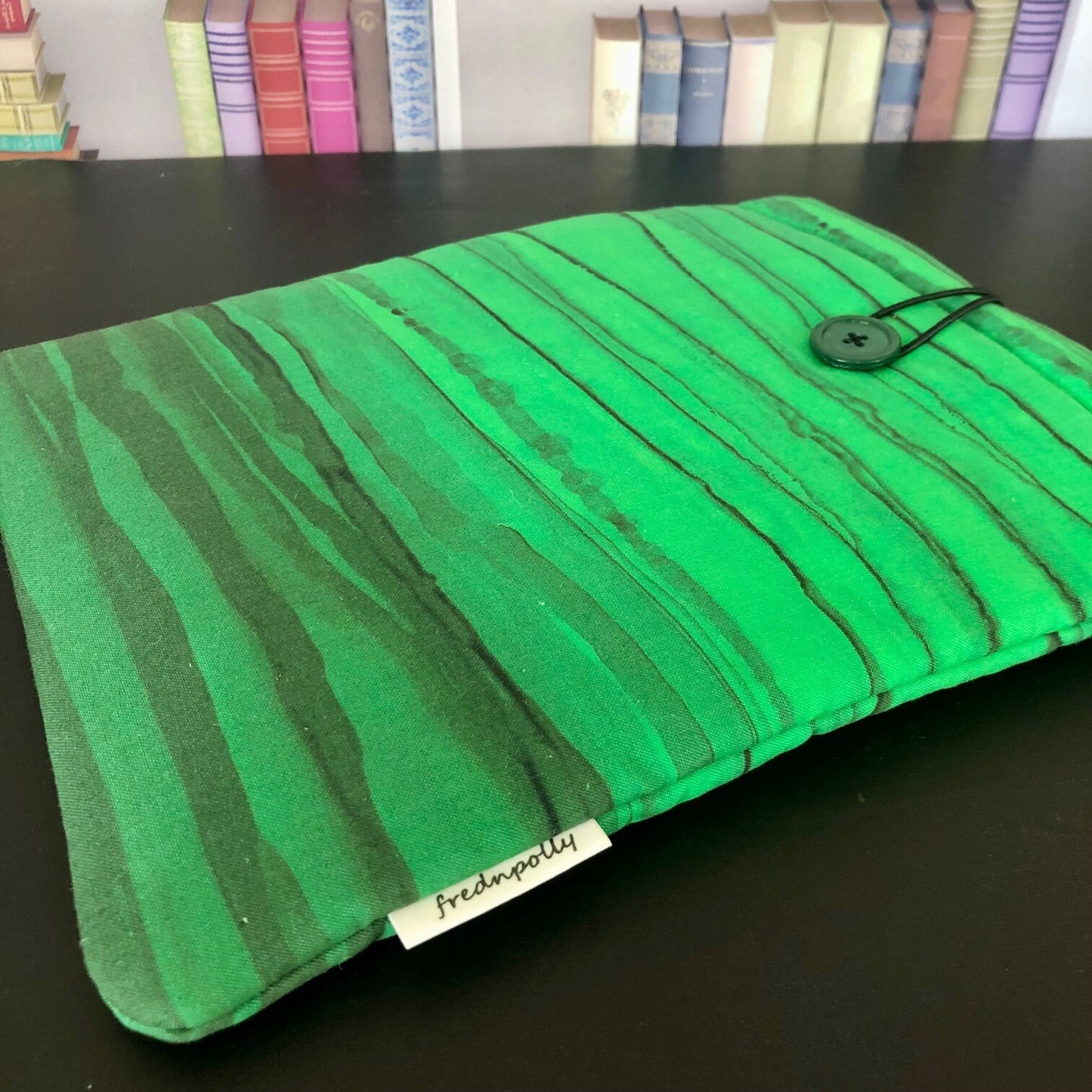 Emerald Green Abstract padded book/tablet sleeve