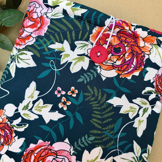 Peony Modern Floral padded book/tablet sleeve