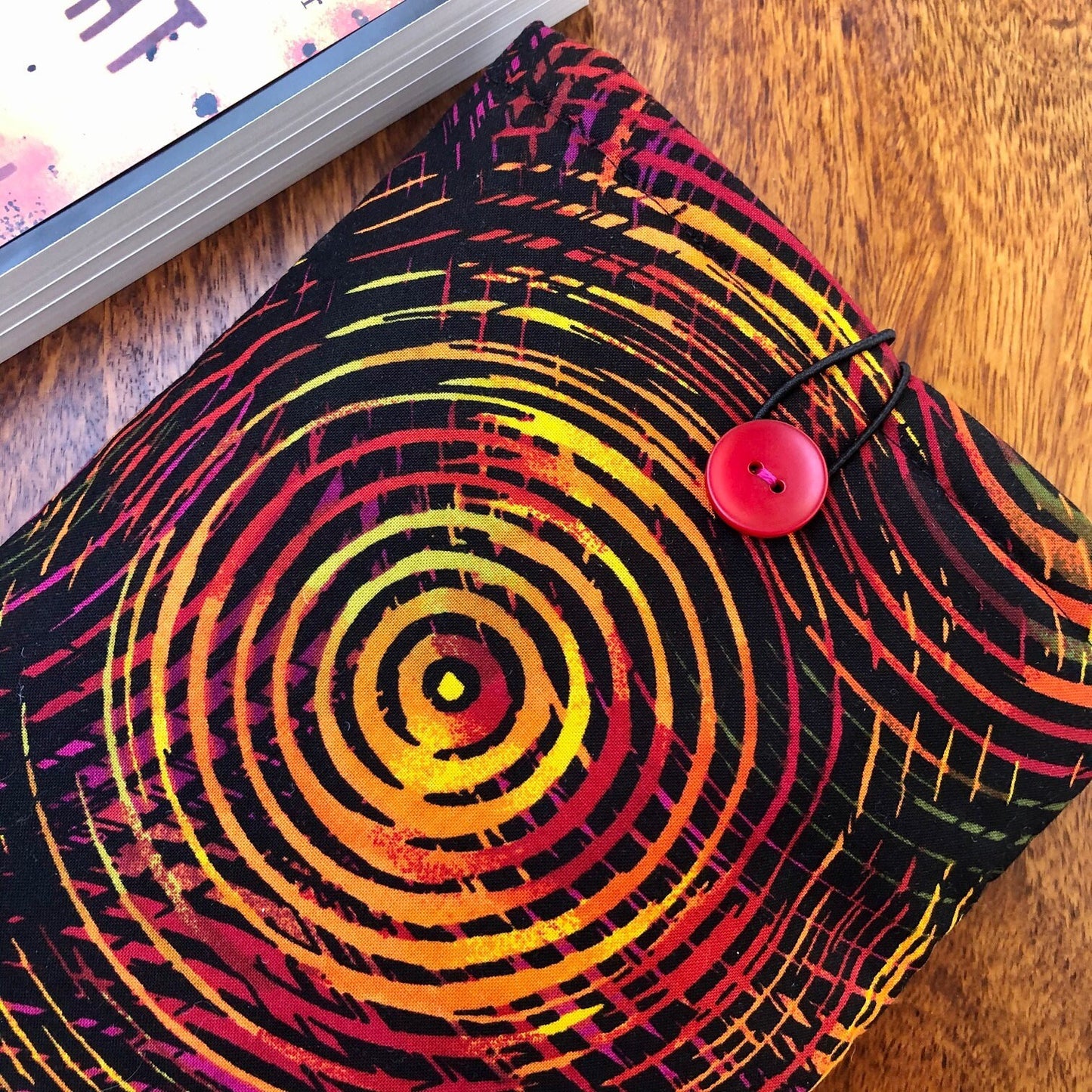 Rainbow Spiral padded book sleeve/tablet sleeve