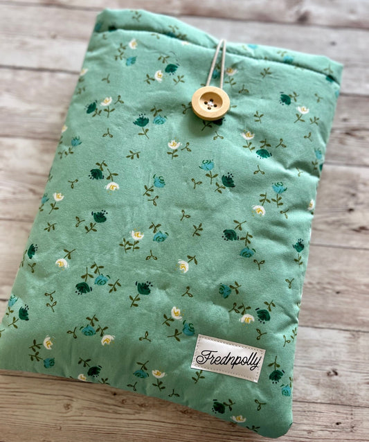 Mint Petite Floral padded book/tablet sleeve