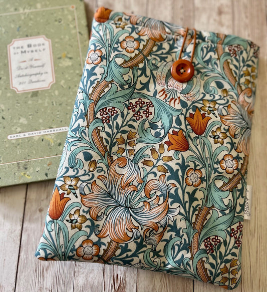 Golden Lily Victorian Floral padded book/tablet sleeve